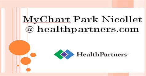 How to Login Mychart Park Nicollet at healthpartners.com