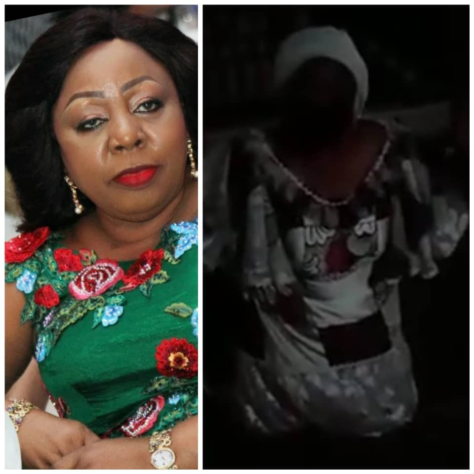 I know we have wronged you, please forgive us-Senator Florence Ita-Giwa goes on her knees to beg protesting residents in Cross Rivers state (video)