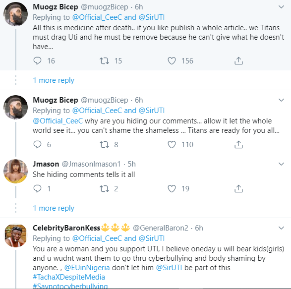 BBNaija's Ceec tackles Twitter users trolling her for showing solidarity to Uti Nwachukwu