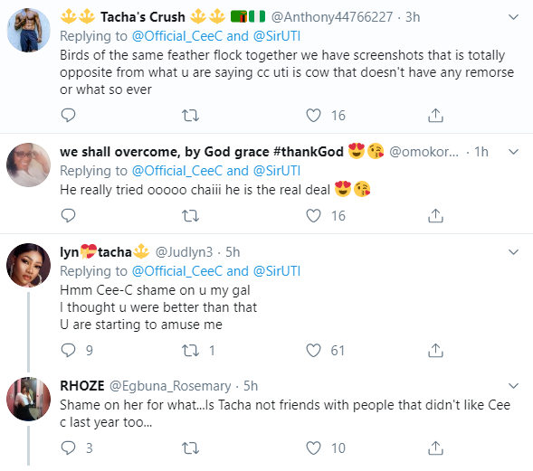 BBNaija's Ceec tackles Twitter users trolling her for showing solidarity to Uti Nwachukwu
