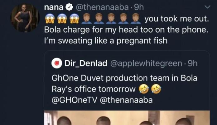 Nana Aba Anamoah in trouble as her boss Bola Ray fires her on Phone